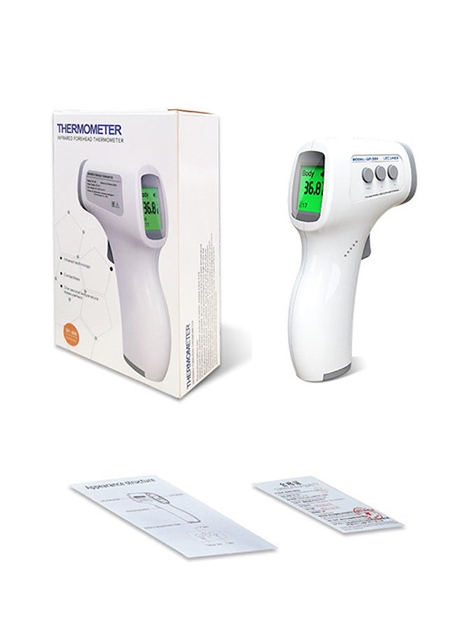 Digital Non-Contact Infrared Thermometer, 4 Modes, with Sound Warning, Store 32 Measurement Results, Measure Forehead, Body, Object Temperature (White and Gray)
