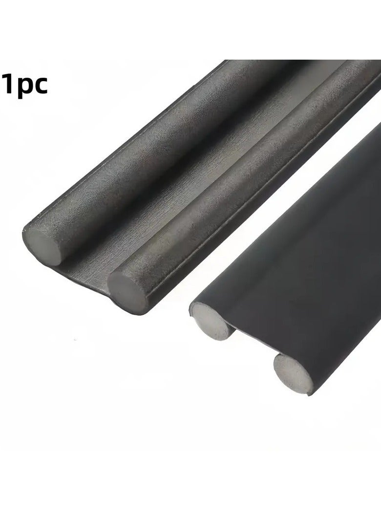 Under Door Draft Stopper - High Resistance Rubber and Fabric - Soundproof Energy Saving Weather Stripping Seal Sweep Strip for Bedroom Doors - 93cm Weatherproof Under Door Seal Grey