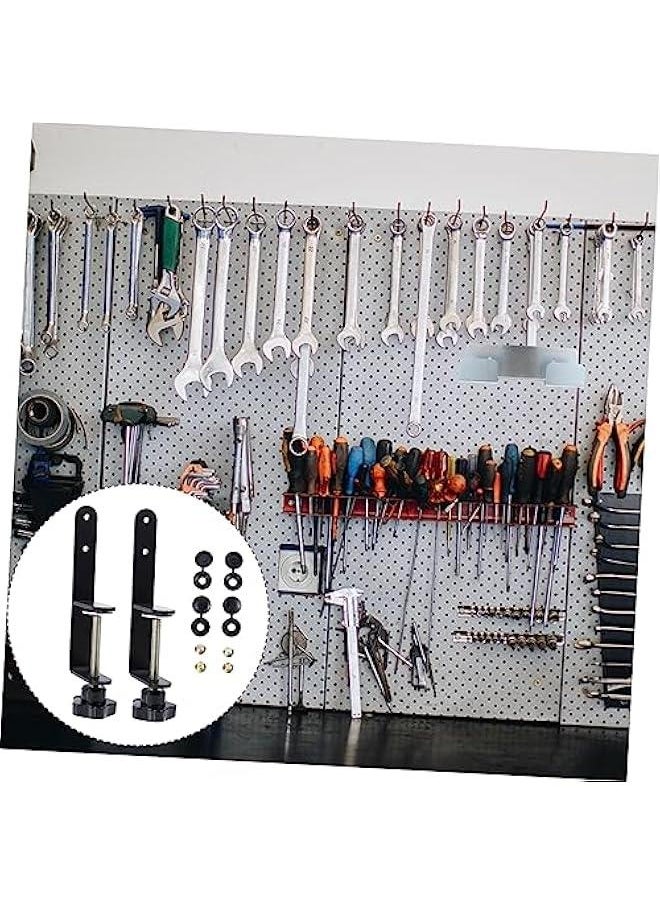 1 Set Perfboard Mounting Clips Pegboards Shelving Hooks Retainer Holder Pegboard Clip Pegboard Install Clip Shelf for Desktop Rope Line Hanger Ordinary Plate Clamp Metal