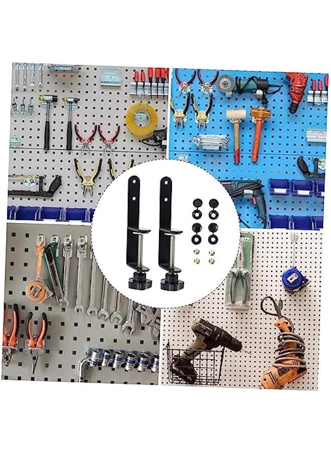 1 Set Perfboard Mounting Clips Pegboards Shelving Hooks Retainer Holder Pegboard Clip Pegboard Install Clip Shelf for Desktop Rope Line Hanger Ordinary Plate Clamp Metal