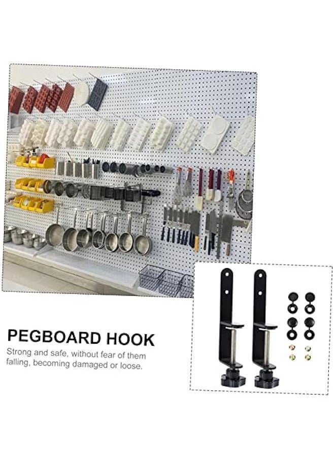 1 Set Perfboard Mounting Clips Pegboards Shelving Hooks Retainer Holder Pegboard Clip Pegboard Install Clip Shelf for Desktop Rope Line Hanger Ordinary Plate Clamp Metal