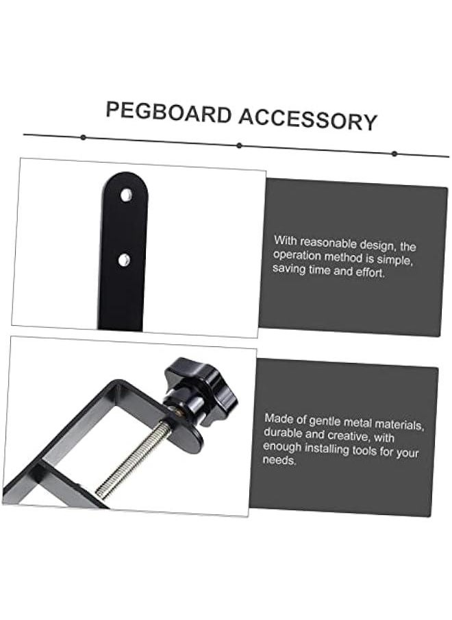 1 Set Perfboard Mounting Clips Pegboards Shelving Hooks Retainer Holder Pegboard Clip Pegboard Install Clip Shelf for Desktop Rope Line Hanger Ordinary Plate Clamp Metal