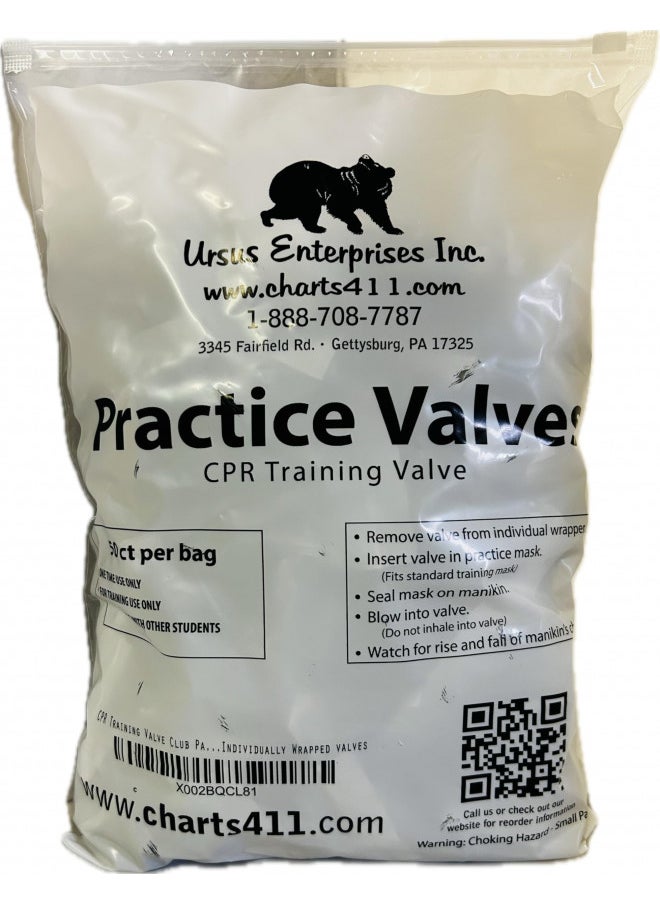 CPR Training Valve Club Pack 50 - Individually Wrapped Valves!