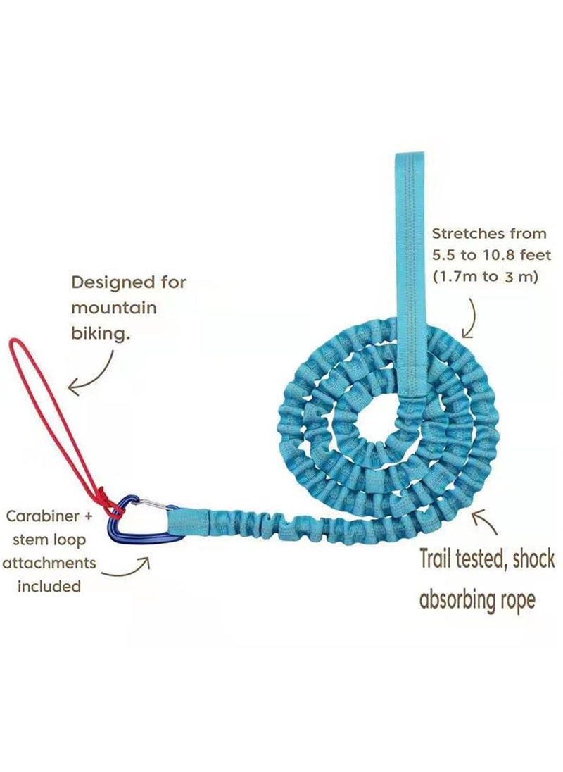 Bicycle Tow Rope Belt Strap,Bike Tow Rope Bungee Mountain Bike Parent-Child Pull Reflective Traction Portable Outdoor Bicycle Towing Strap with Frame Bag(Up to 500 lbs/225 kg)