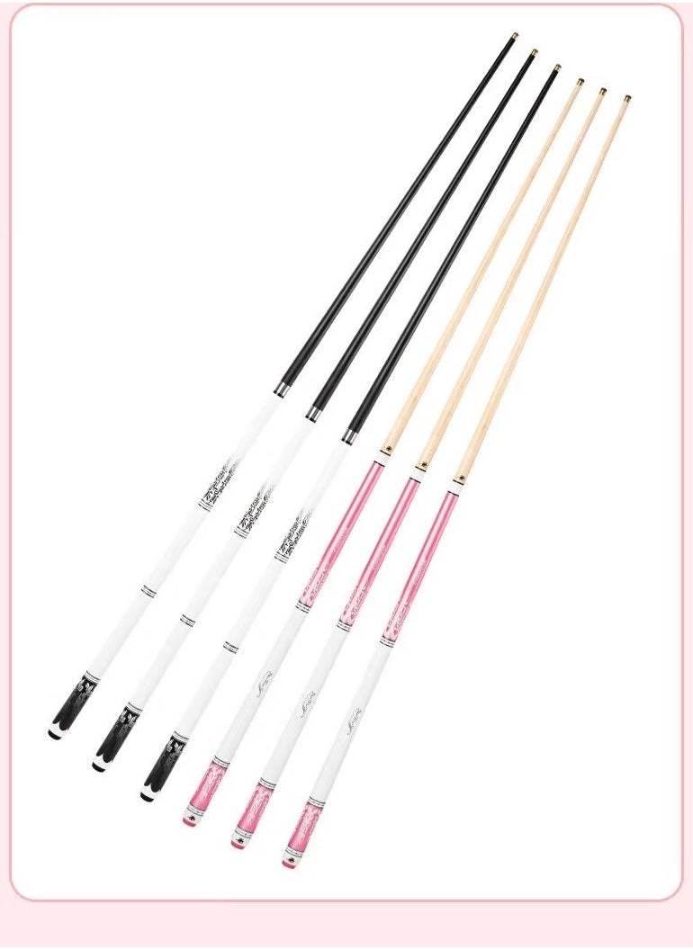 Hongke Pink Black Technology Billiards Club Black 8 Clubs Chinese Black 8 American 9 Balls with Bucket Package