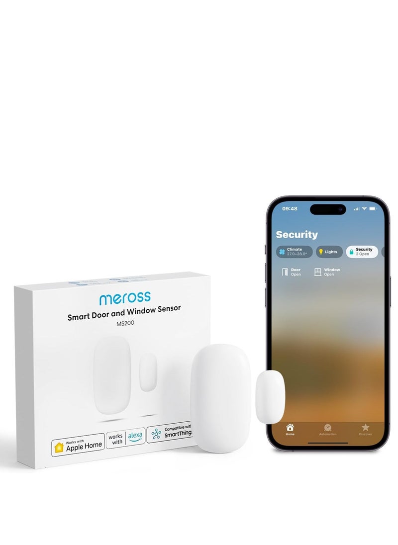 meross Smart Door & Window Sensor, Meross Hub Required, Mini Door Detector