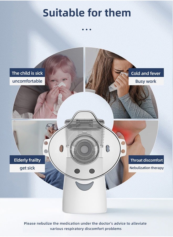 Mesh Nebulizer, 2 Modes Handheld Nebulizer, Quiet Design for Adults and Kids