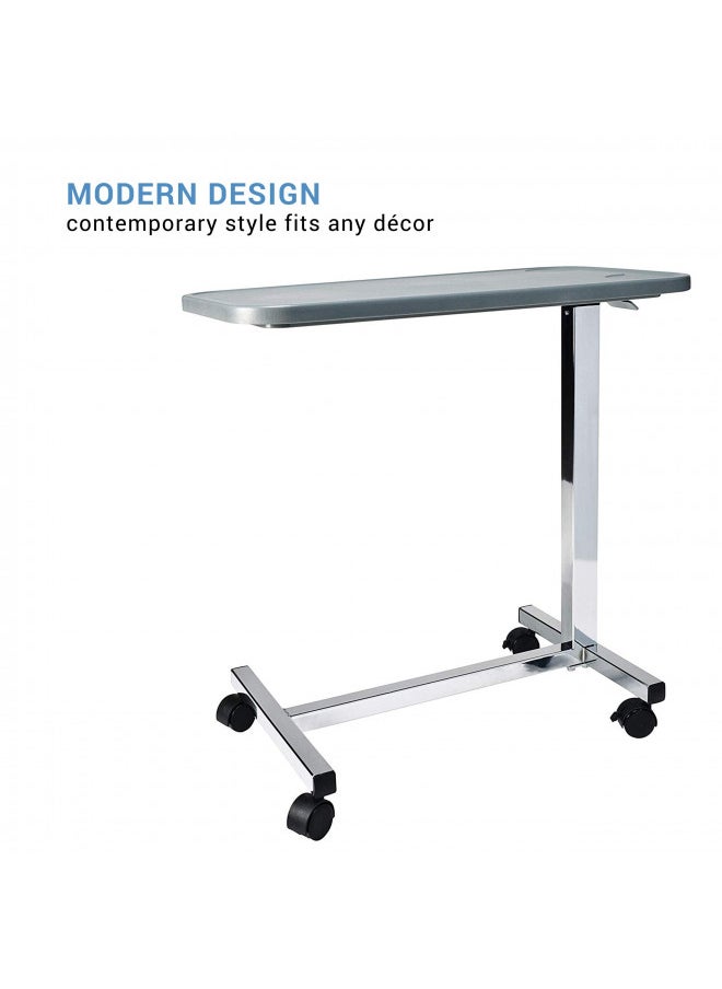 Graham-Field GF8903P Lumex Modern Overbed Table with Wheels, 28-41