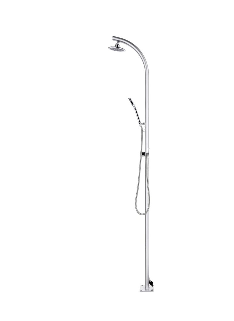 modern style of outdoor shower Aluminum Garden Shower with Brown Base 220cm Outdoor Shower set