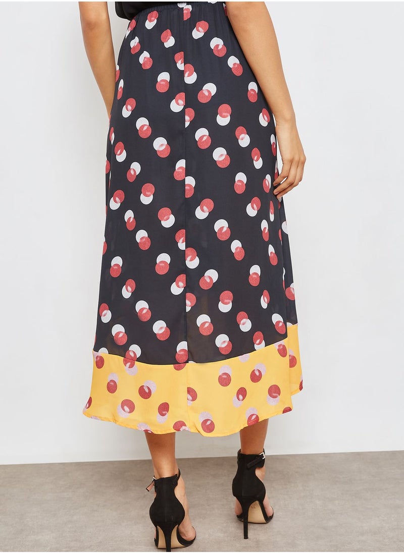 Printed Midi Skirt