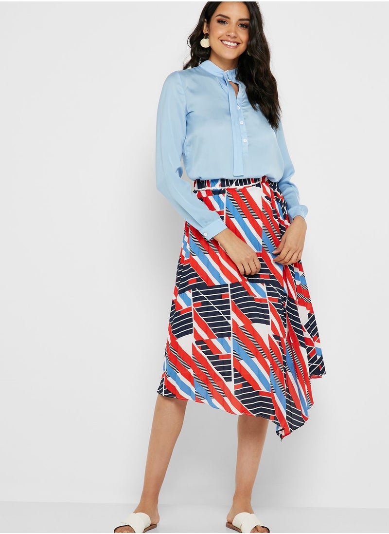 Prints Pleated Skirt