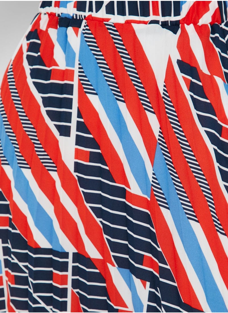 Prints Pleated Skirt