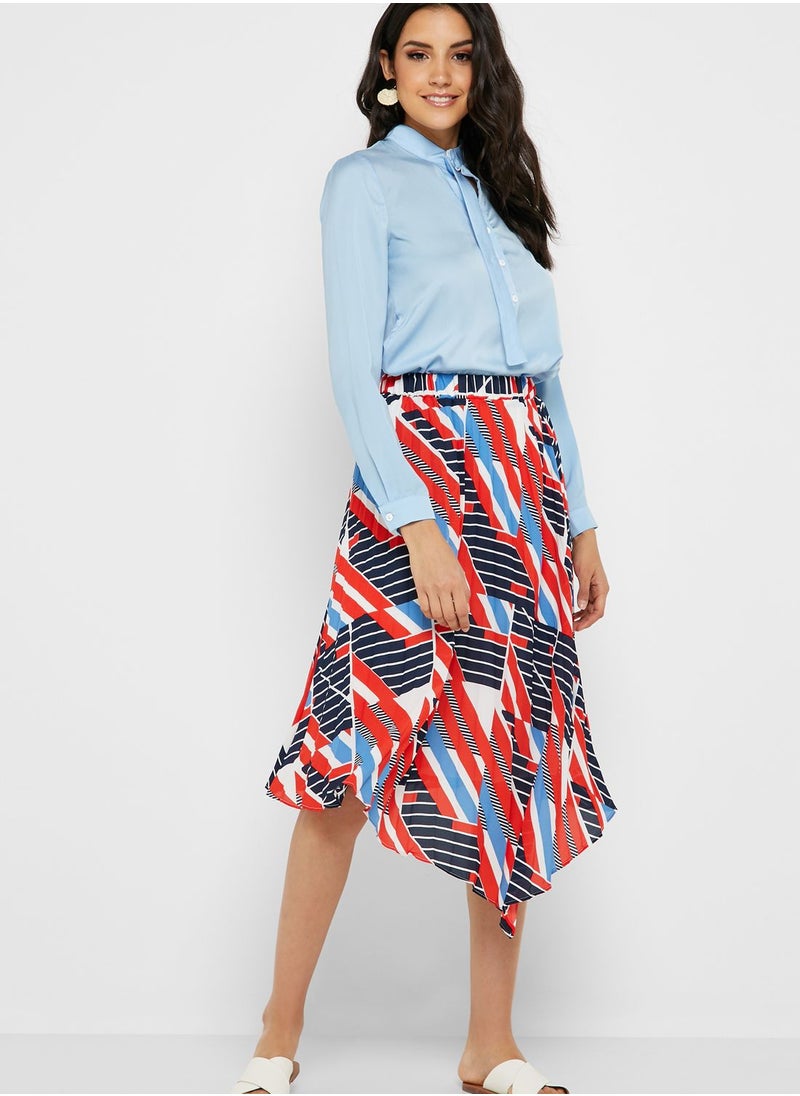 Prints Pleated Skirt