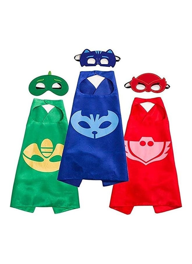 3-Piece Superhero Cape And Mask For Kids