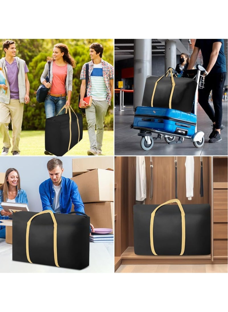 4PCS Moving Bags Heavy Duty Extra Large with Strong Zippers Storage Totes Bag for Space Saver for College Students Moving Supplies/Boxes with Handles for Clothes Storage Containers