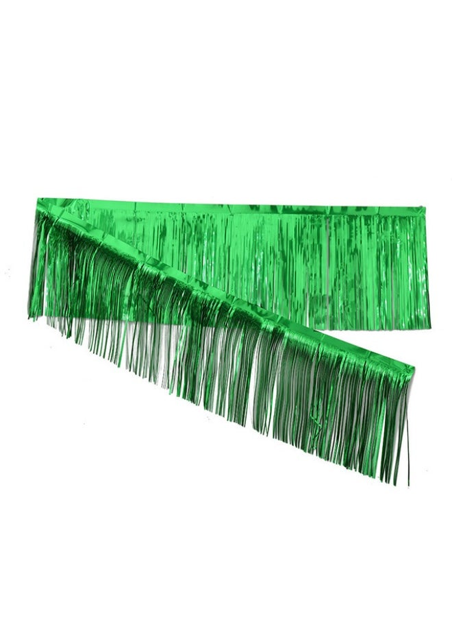 30x200cm Birthday Party Backdrop Decor - Glossy Fringe Tassel Curtain Banners (Set of 12)