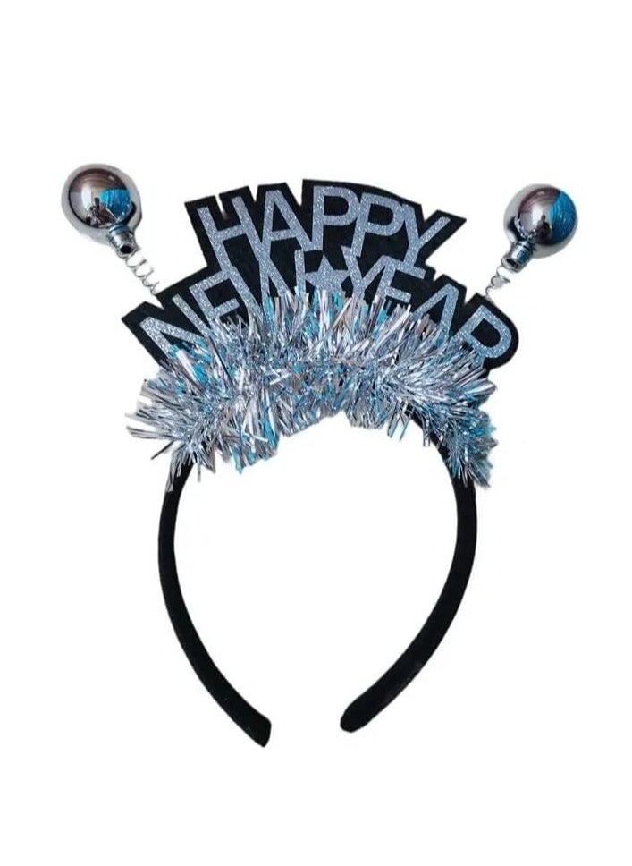 Pack of 3 New Year Tinsel Headband Christmas Headwear New Year Party Photo