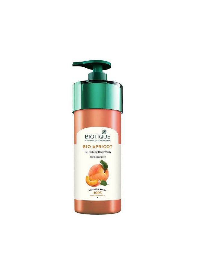 Biotique Bio Apricot Refreshing Body Wash, 800ml I 100% Soap Free