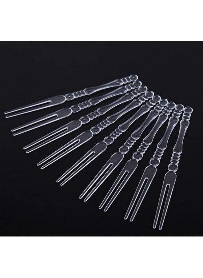 400 Pcs Disposable Plastic Fruit Forks  Cocktail Forks Tasting Appetizer Forks Set Mini Cake Forks Plastic Fruit Fork Plastic