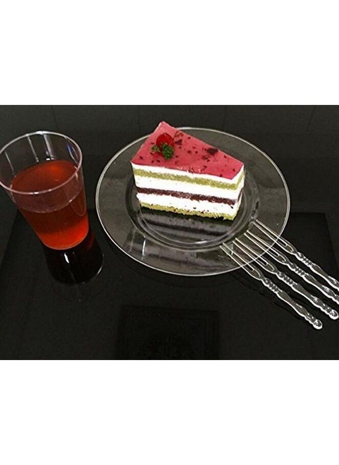 400 Pcs Disposable Plastic Fruit Forks  Cocktail Forks Tasting Appetizer Forks Set Mini Cake Forks Plastic Fruit Fork Plastic