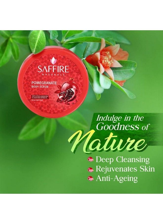 Pomegranate Body Polishing Scrub ; With Citrus Lemon Peel & Aloevera Extract ; All Skin Type ; 200 Gm