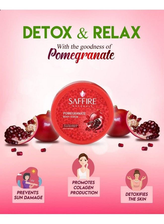 Pomegranate Body Polishing Scrub ; With Citrus Lemon Peel & Aloevera Extract ; All Skin Type ; 200 Gm