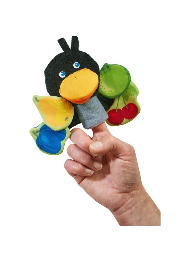 HABA Fabric Book Orchard with Raven Finger Puppet and Removable Fruit