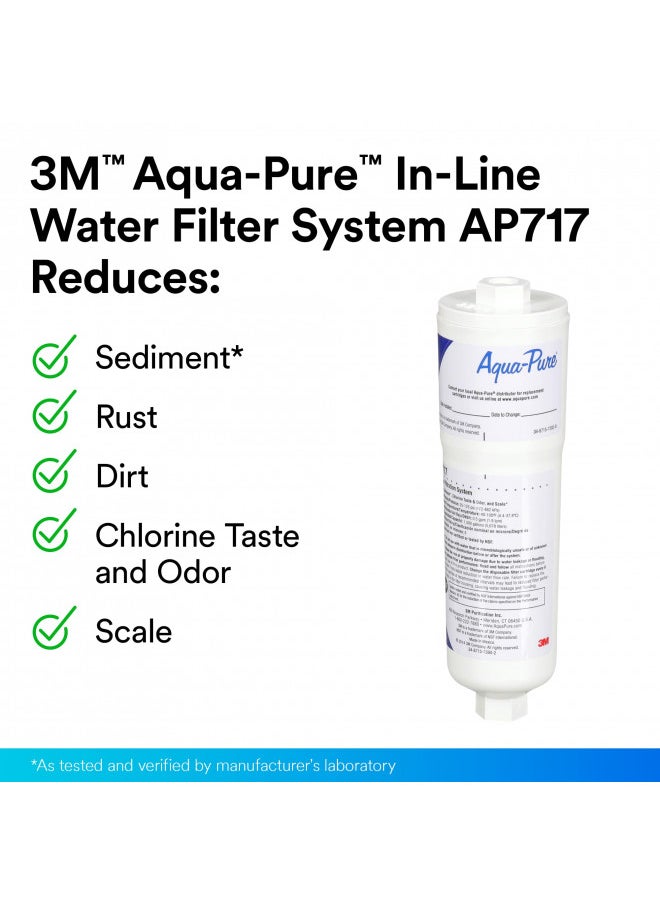 3M Aqua-Pure In-Line Water Filter System AP717, 5560222, White