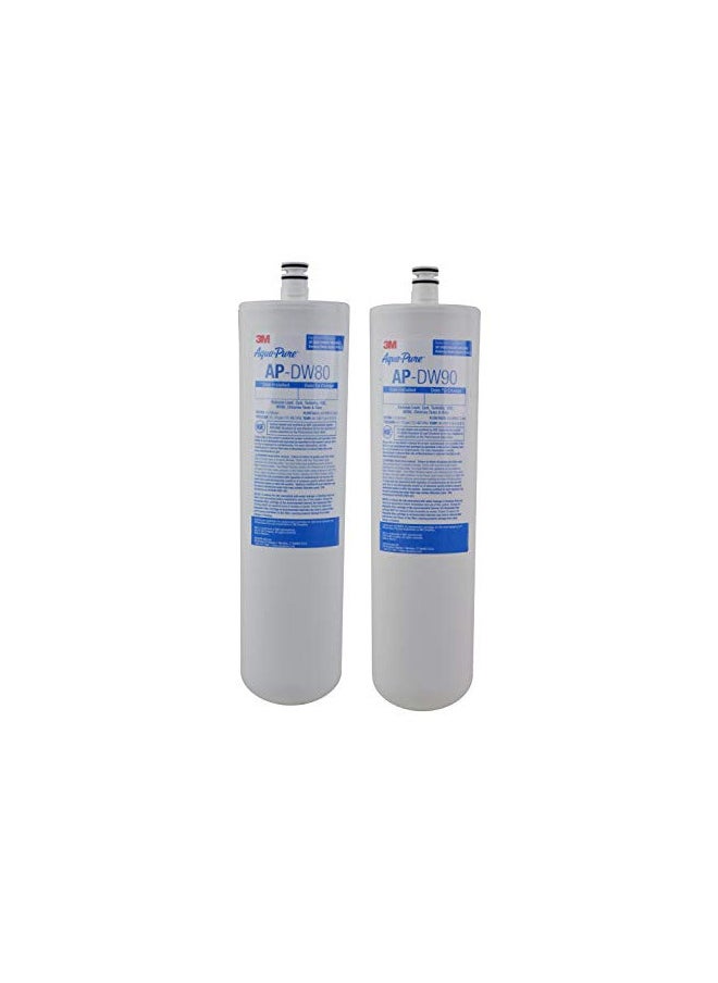 3M Aqua-Pure Under Sink Replacement Water Filter AP-DW80/90, For Aqua-Pure AP-DWS1000, Reduces Particulate, Chlorine Taste and Odor, Lead, Cysts, VOCs, MTBE