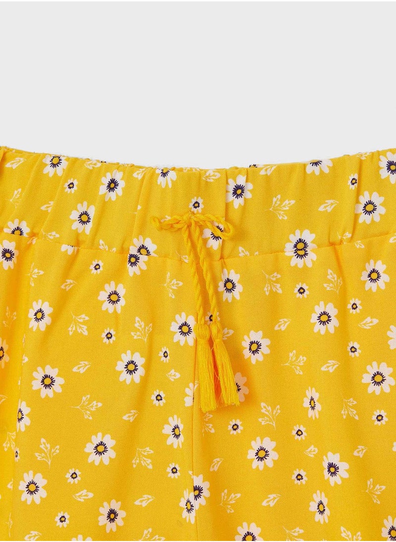 Kids Floral Print Shorts