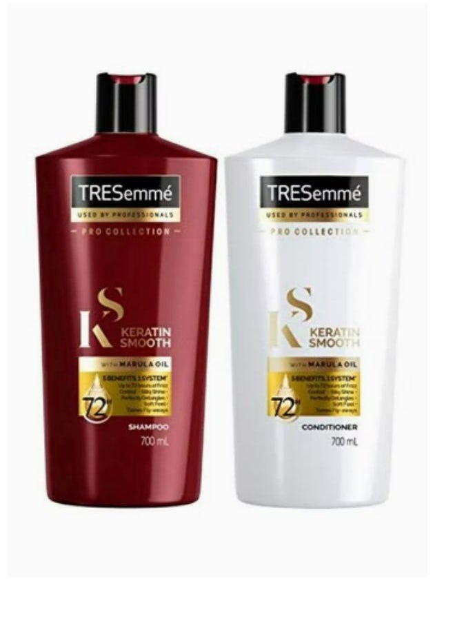 Pro Collection Keratin Smooth Shampoo And Conditioner Set 700 ML