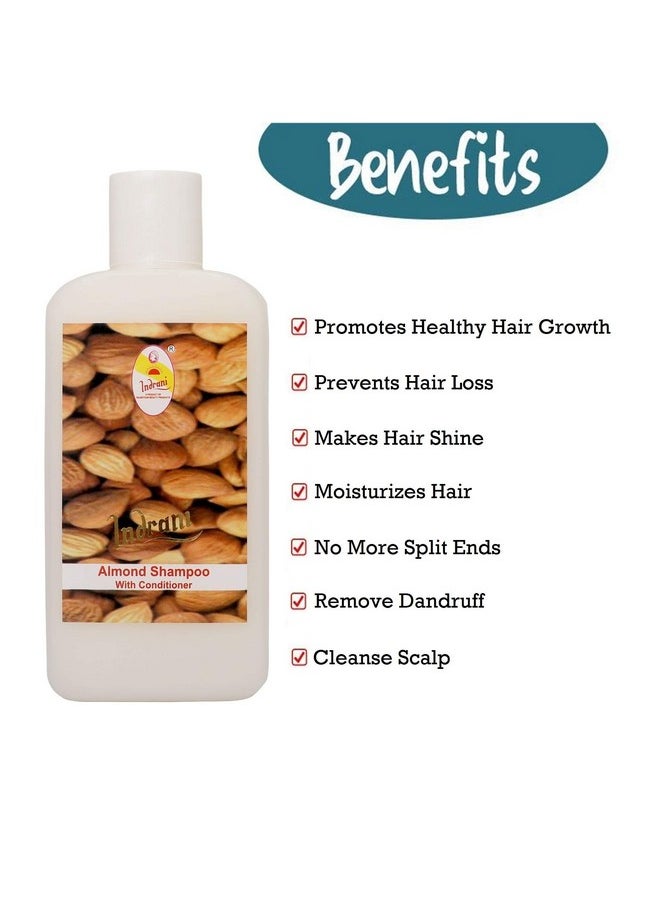 Indrani Almond Shampoo With Conditioner For Women To Reduce Hair Fall, Promote Hair Growth, Control Dandruff 500 Ml