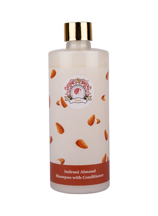 Indrani Almond Shampoo With Conditioner For Women To Reduce Hair Fall, Promote Hair Growth, Control Dandruff 500 Ml