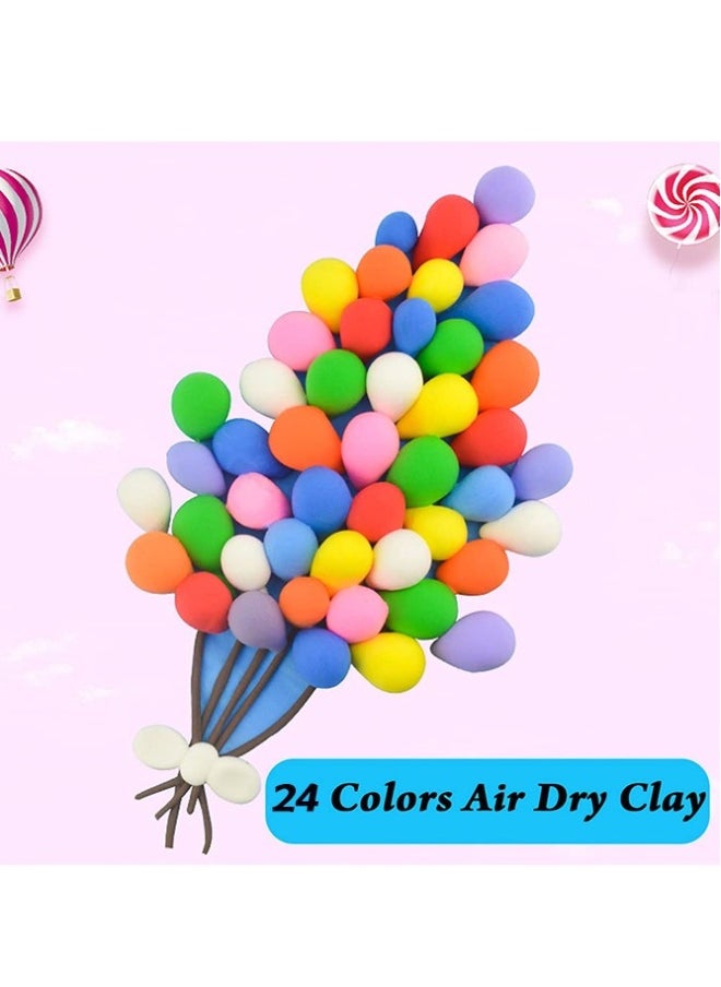 24 Colors DIY Plasticine for Kids Education, Super Light Modelling Clay Interactive Toy