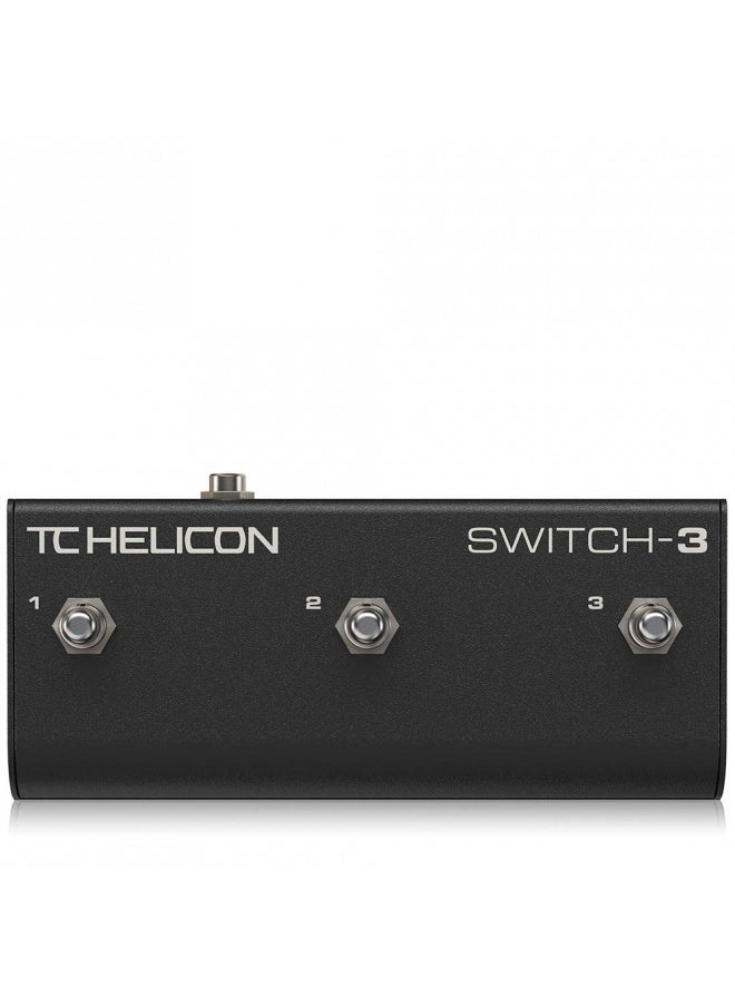 TC Helicon SWITCH-3 Sturdy 3-Switch Accessory Pedal for Expanded Remote Control