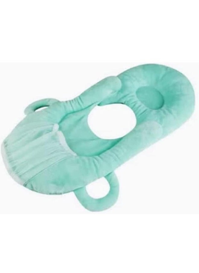 Comfortable Nursing Baby Pillow with Detachable Support and Convenient Bottle Pocket (Green)