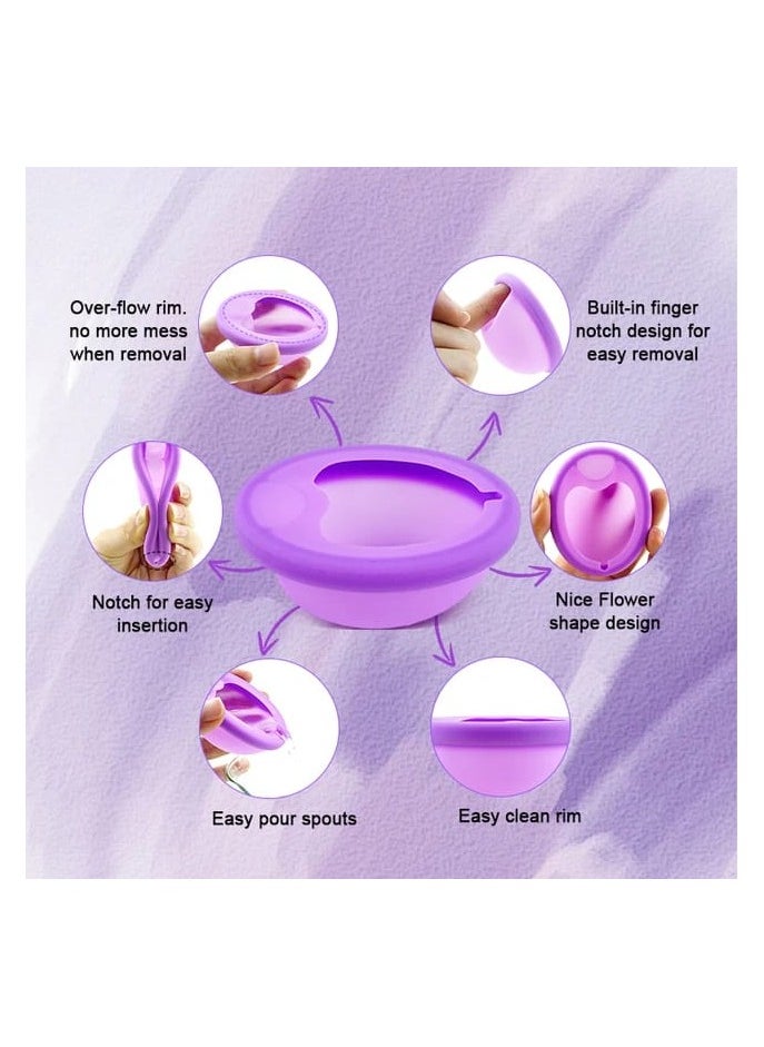 Feminy Menstrual Cup With Silicone Sterilizer Cup Or Cup Holder