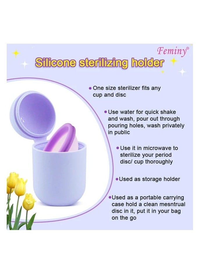 Feminy Menstrual Cup With Silicone Sterilizer Cup Or Cup Holder