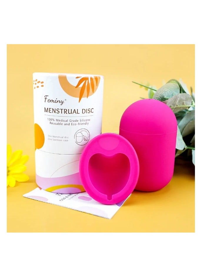 Feminy Menstrual Cup With Silicone Sterilizer Cup Or Cup Holder