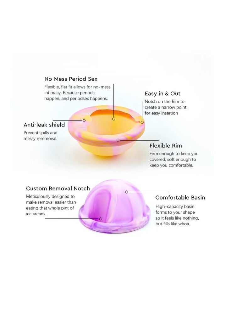 Feminy Menstrual Cup With Silicone Sterilizer Cup Or Cup Holder