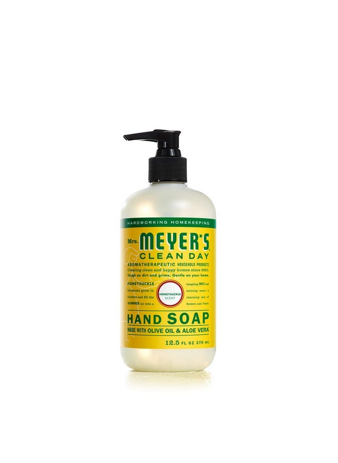 MRS. MEYER'S CLEAN DAY Hand Soap, Made with Essential Oils, Biodegradable Formula, Honeysuckle, 12.5 fl. oz