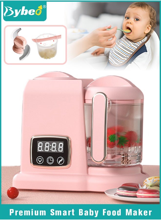 4 in 1 Baby Food Maker, Baby Food Processor, Baby Food Blender, Steamer Grinder Heater Mills Machine, Healthy Homemade Baby food, Auto Cooking & Grinding with Self Cleans Touch Screen LCD Display