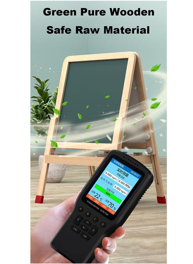 Kids Wooden Easel All in One Drawing Board Creative Art Station for Young Artists
