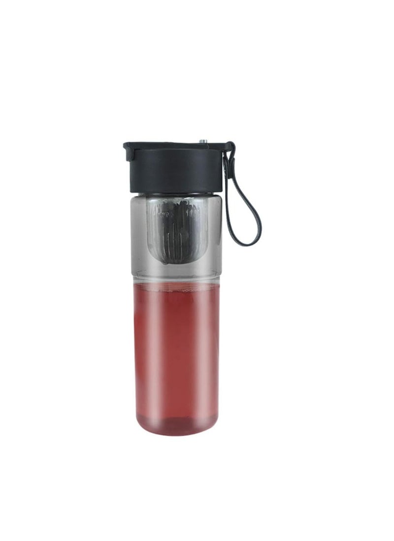 Tea Separation Cup with LED Temperature Display, Tea Strainer Cup, Tea Infuser Bottle, Travel Tea Mug, Black, Magnetic Tea Warehouse, suitable for Outdoor Portable, Family, Car, Travel