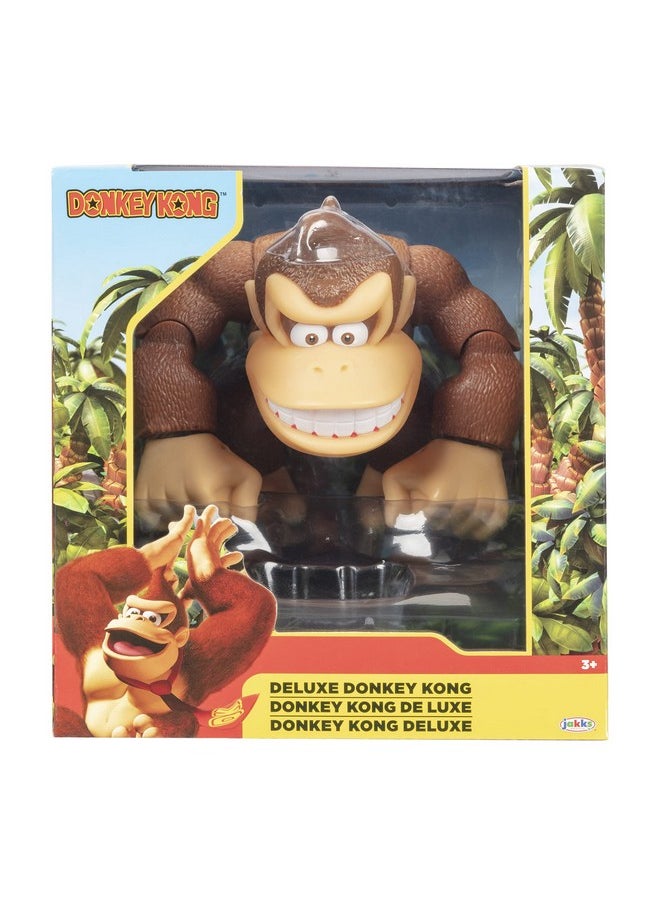 Super Mario Donkey Kong 6-Inch Deluxe Action Figure, with Up to 10 Points of Articulation, Official Nintendo Licensed Product Action Figure, for Kids Ages 3+