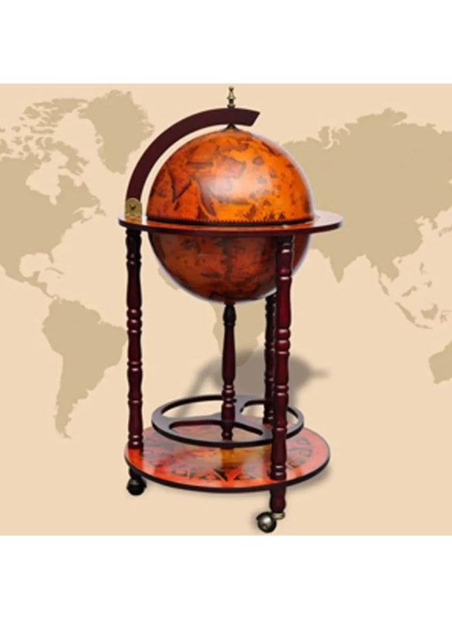 Modern Stylish Globe Bar Wine Stand Eucalyptus Wood