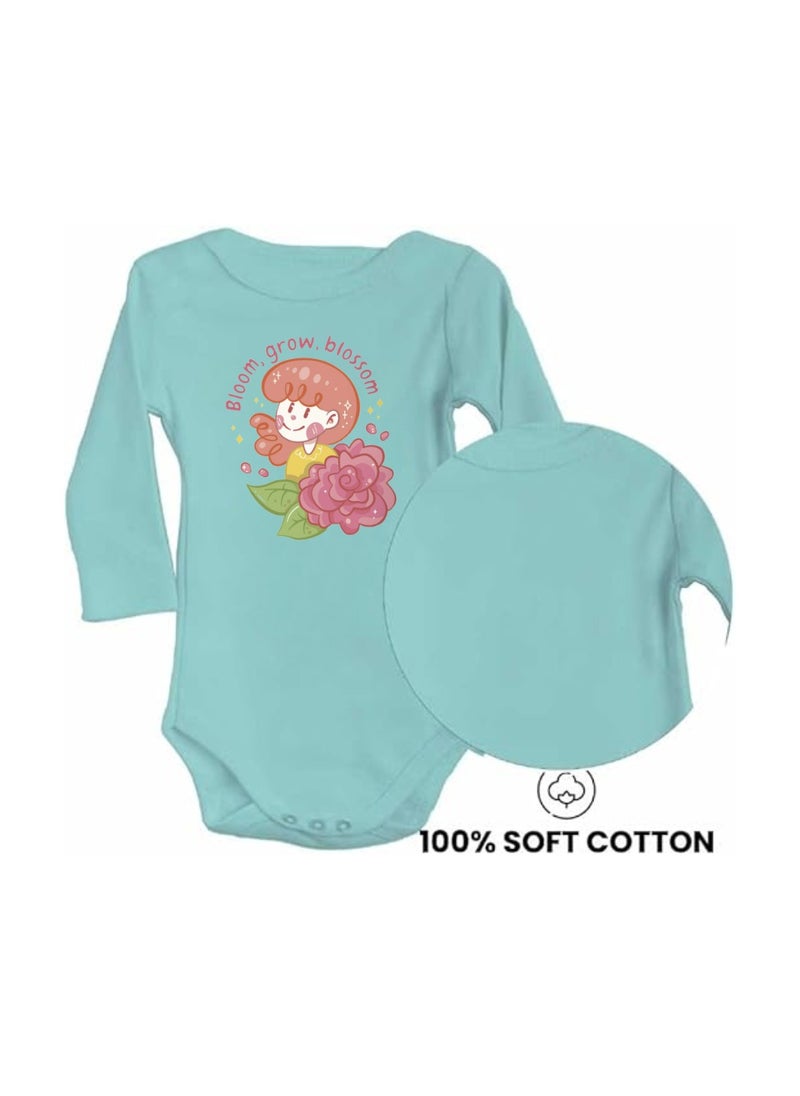 Baby Romper Set for Girls - Pack of 4 Long Sleeve Cotton Rompers - Cute Outfits for Newborns and Toddlers with Snap Closure - Gift for Baby Girls