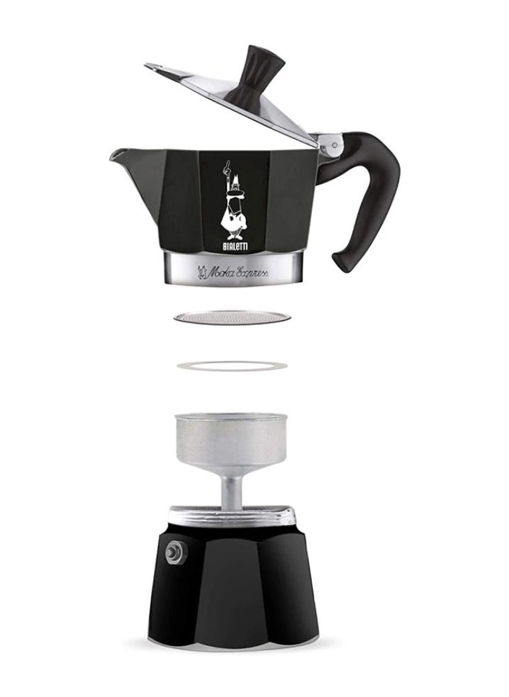 Moka Express Stove Top Espresso Maker, Makes Real Italian Coffee, Moka Pot 3 Cups, Black