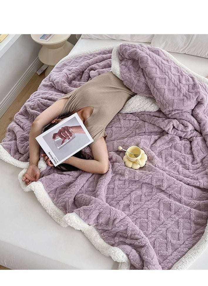 MMM HOME Comfy KING SIZE(200X230cm) Reversable Faux Fur Soft &Fluffy Blanket