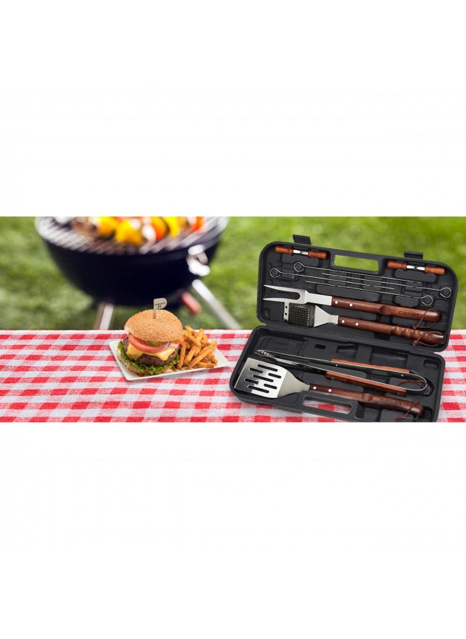 Cuisinart CGS-W13 Wooden Handle Tool Set, Black, Deluxe Pizza Grilling Pack (13-Piece)